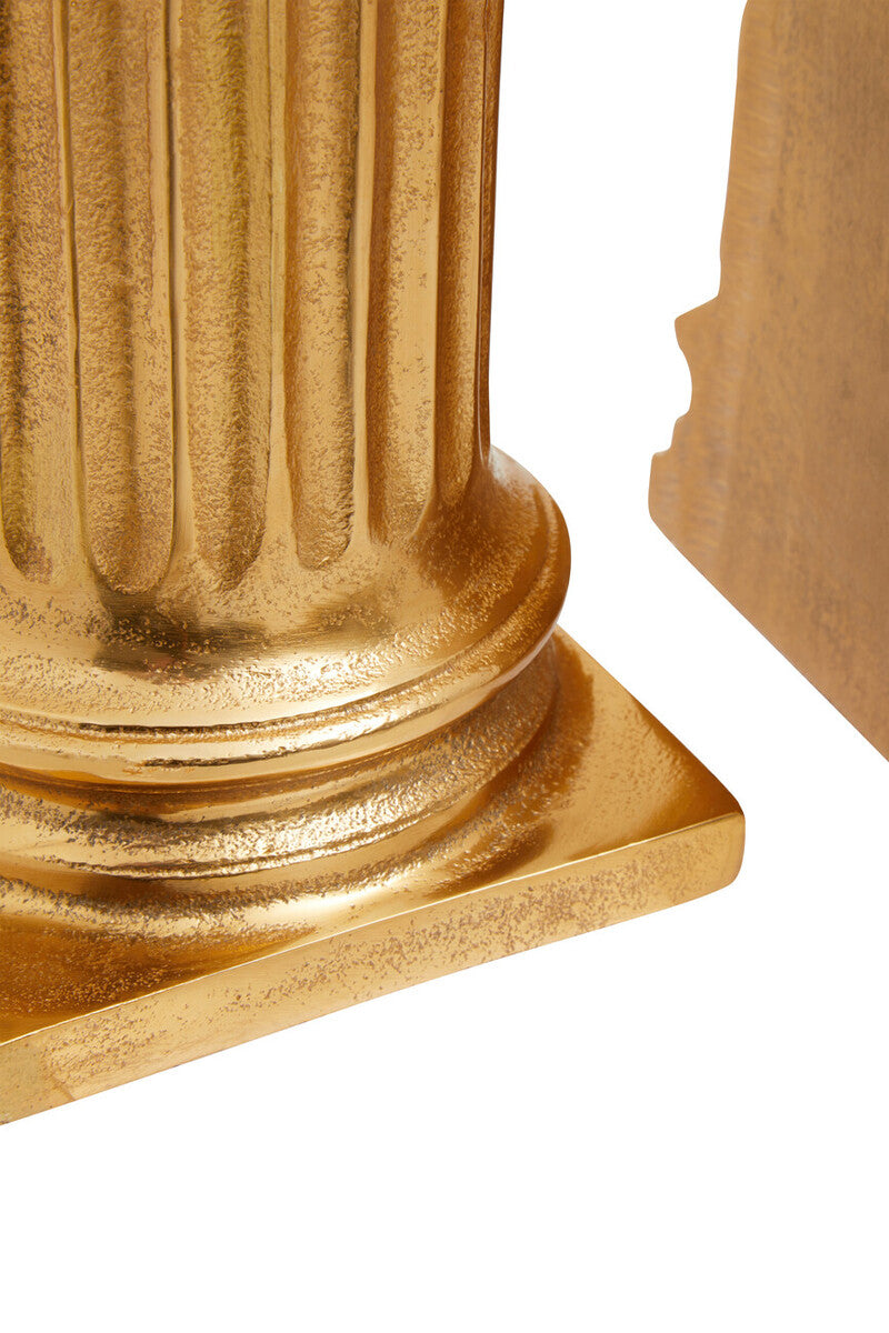 Orsina Kensington Townhouse Gold Pillar Bookends - Set of 2