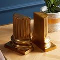 Orsina Kensington Townhouse Gold Pillar Bookends - Set of 2