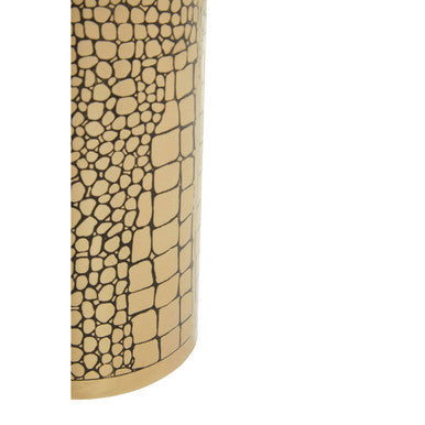 Orsina Meko Large Antique Gold Crocodile Pattern Candle Holder