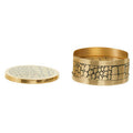 Orsina Meko Gold Croc Pattern Coasters with Holder - Set of 4