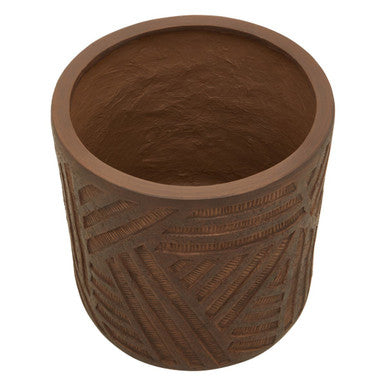 Orsina Darnell Brown Textured Planter – Handcrafted Indoor Pot