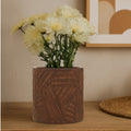 Orsina Darnell Brown Textured Planter – Handcrafted Indoor Pot