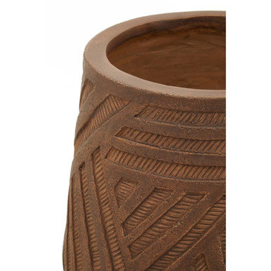 Orsina Darnell Brown Indoor Planter with Raised Angular Legs – 12"