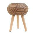 Orsina Darnell Round Brown Planter – Textured Pot with Angular Legs