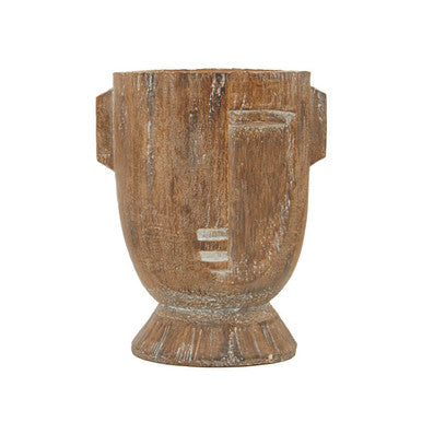 Orsina Darnell Small Face Planter – Natural Ceramic Succulent Pot