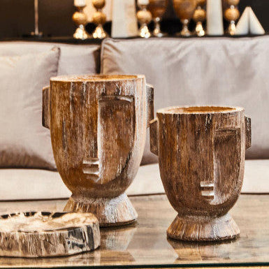 Orsina Darnell Small Face Planter – Rustic Succulent Pot for Boho Decor