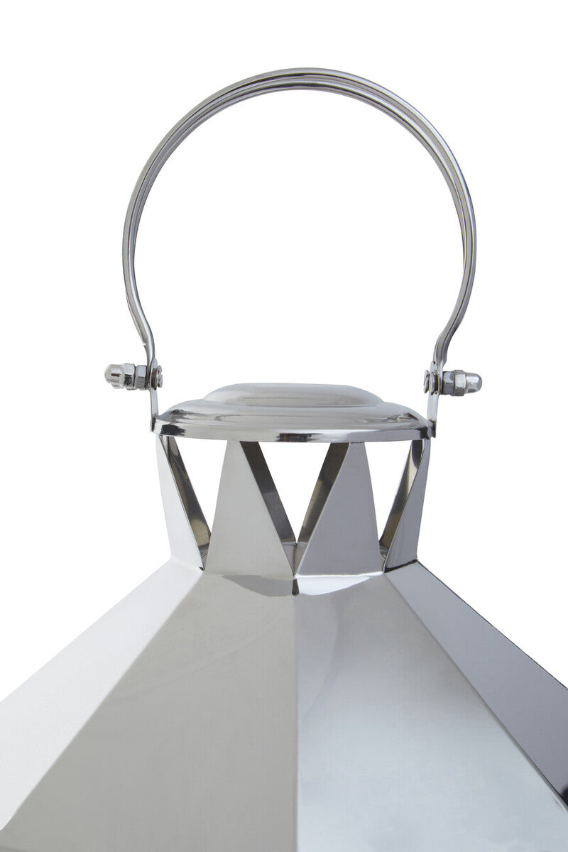 Orsina Herber Large Silver Stainless Steel Floor Lantern – 72cm