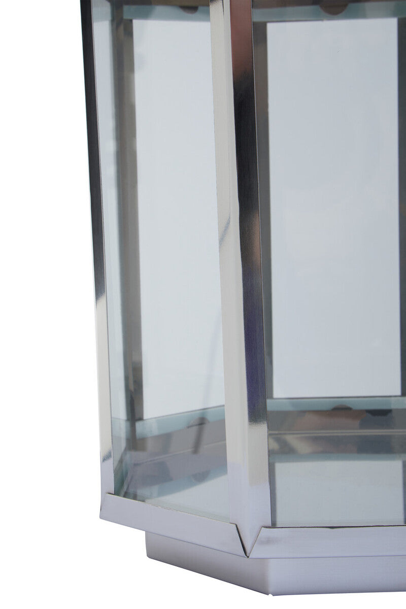 Orsina Herber Large Silver Stainless Steel Floor Lantern – 72cm