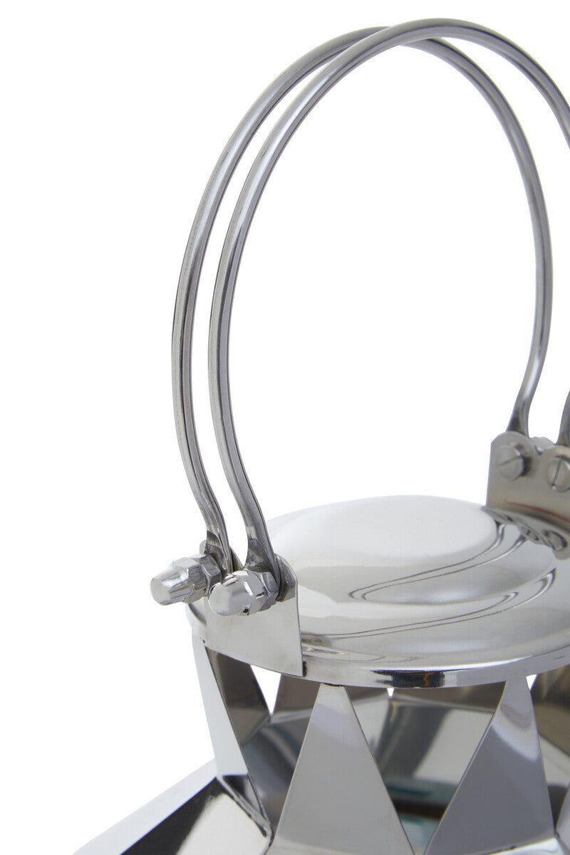 Orsina Herber Large Silver Stainless Steel Floor Lantern – 72cm