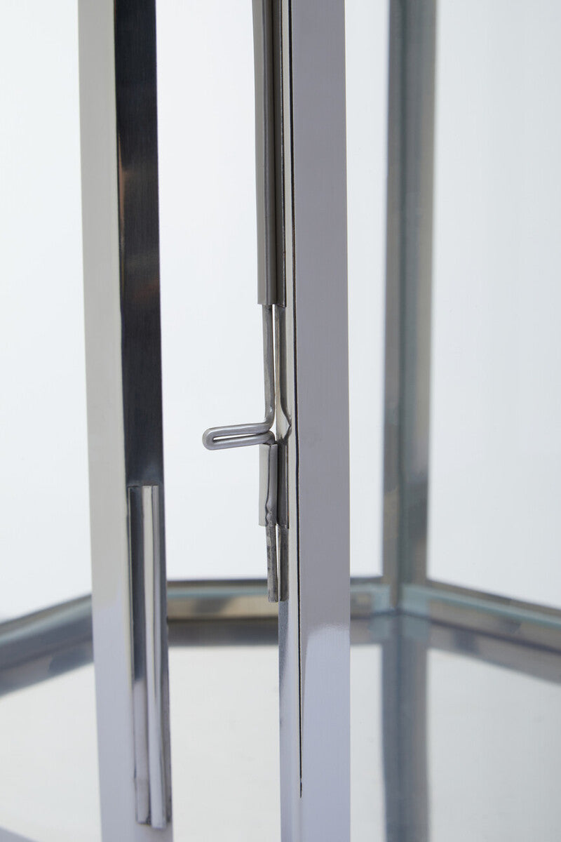 Orsina Herber Large Silver Stainless Steel Floor Lantern – 72cm