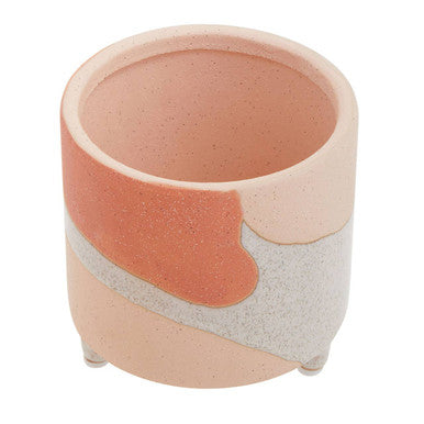 Orsina Jada Small Terracotta Planter – Footed Modern Succulent Pot
