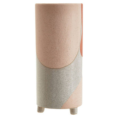 Orsina Jada Small Terracotta Vase – Handcrafted Footed Floral Accent