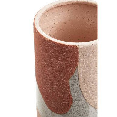 Orsina Jada Small Terracotta Vase – Handcrafted Footed Floral Accent