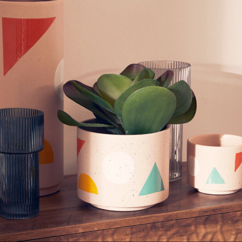 Orsina Jada Small Abstract Planter – Colorful Ceramic Succulent Pot