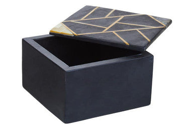 Orsina Oriana Black Slate Trinket Box | Luxury Stone Jewellery Storage