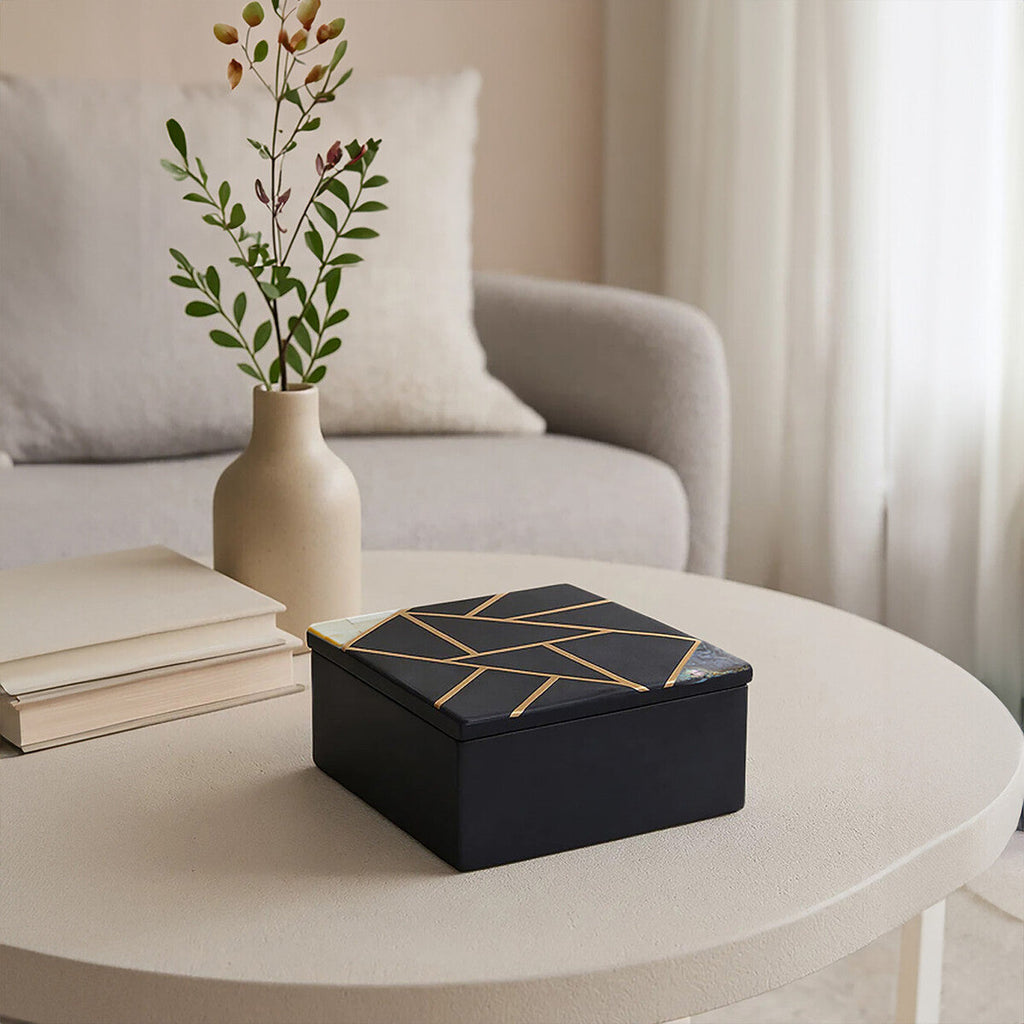 Orsina Oriana Black Slate Trinket Box | Luxury Stone Jewellery Storage