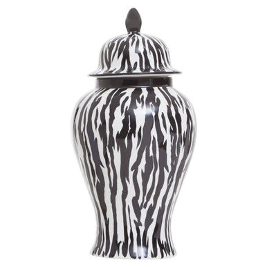Orsina Marmo Large Ceramic Jar – Monochrome Lidded Decorative Urn