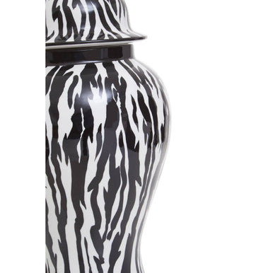 Orsina Marmo Large Ceramic Jar – Monochrome Lidded Decorative Urn