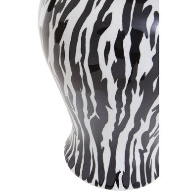 Orsina Marmo Large Ceramic Jar – Monochrome Lidded Decorative Urn