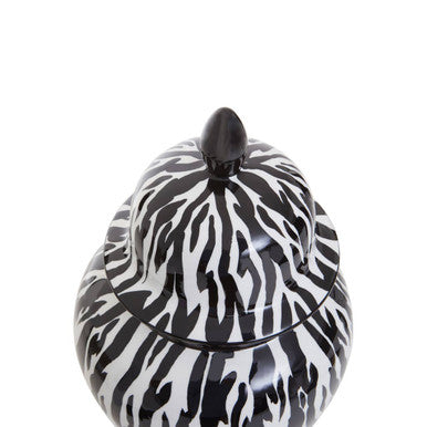 Orsina Marmo Large Ceramic Jar – Monochrome Lidded Decorative Urn