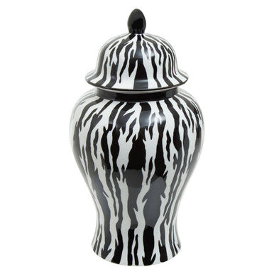 Orsina Marmo Small Ceramic Jar – Monochrome Decorative Storage Vessel