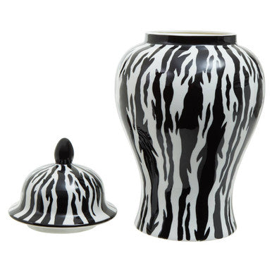 Orsina Marmo Small Ceramic Jar – Monochrome Decorative Storage Vessel