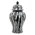 Orsina Marmo Small Ceramic Jar – Monochrome Decorative Storage Vessel