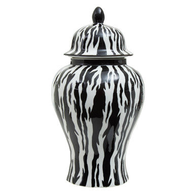 Orsina Marmo Small Ceramic Jar – Monochrome Decorative Storage Vessel