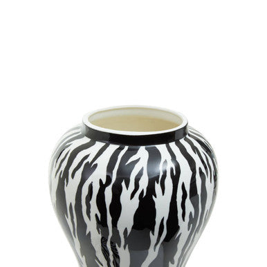 Orsina Marmo Small Ceramic Jar – Monochrome Decorative Storage Vessel
