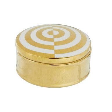 Orsina Curva Round Gold and White Trinket Box – Glazed Jewelry Storage