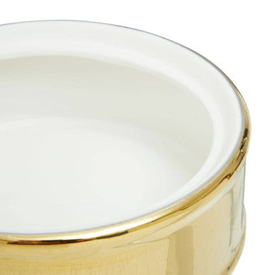 Orsina Curva Round Gold and White Trinket Box – Glazed Jewelry Storage