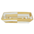 Orsina Curva Ceramic Gold and White Decorative Tray - Modern Dish