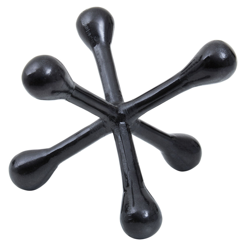 Orsina Prato Jack Sculpture – Modern Black Nickel Finish Decor