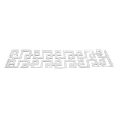Orsina Delphi Silver Finish Rectangular Decorative Accent Tray Dish