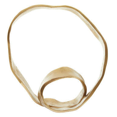 Orsina Prato Gold Finish Twist Sculpture – Modern Abstract Decor