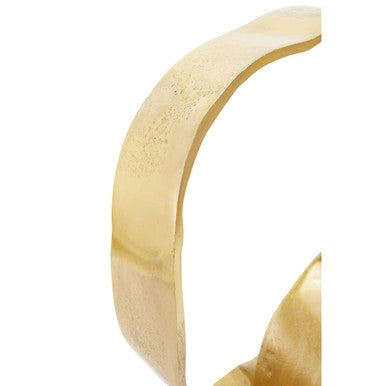 Orsina Prato Gold Finish Twist Sculpture – Modern Abstract Decor