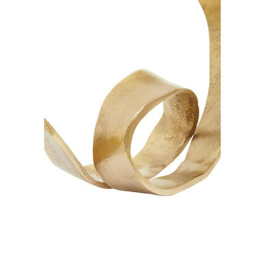 Orsina Prato Gold Finish Twist Sculpture – Modern Abstract Decor