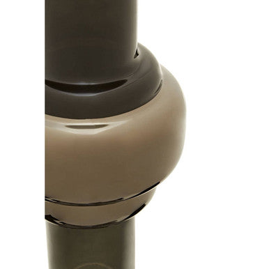 Orsina Cayden Large Smoked Glass and Silver Tall Decorative Vase