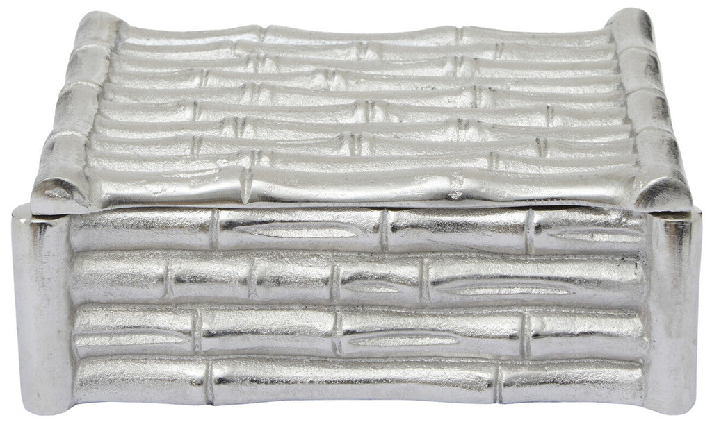 Orsina Hiba Small Silver Bamboo Effect Trinket Box | Jewelry Storage