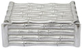 Orsina Hiba Small Silver Bamboo Effect Trinket Box | Jewelry Storage