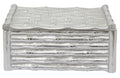 Orsina Hiba Large Silver Bamboo Effect Trinket Box | Decorative Storage