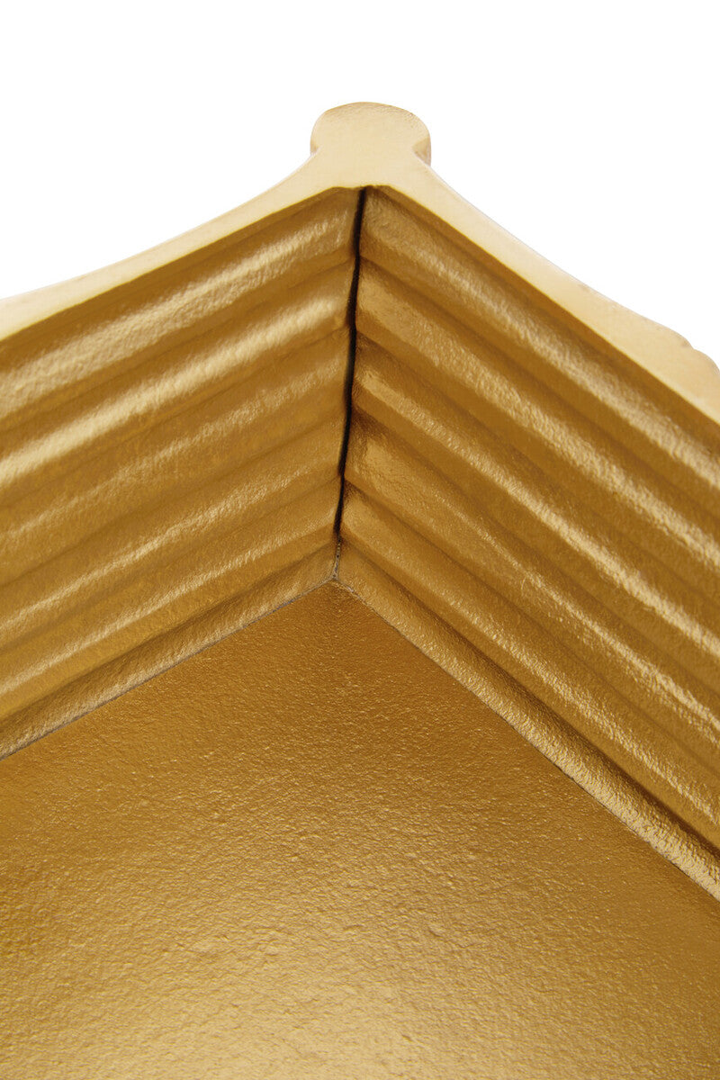 Orsina Hiba Large Gold Bamboo Effect Trinket Box | Jewelry Storage