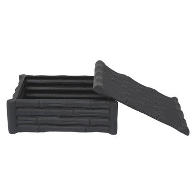 Orsina Hiba Small Trinket Box – Black Bamboo Effect Jewelry Organizer