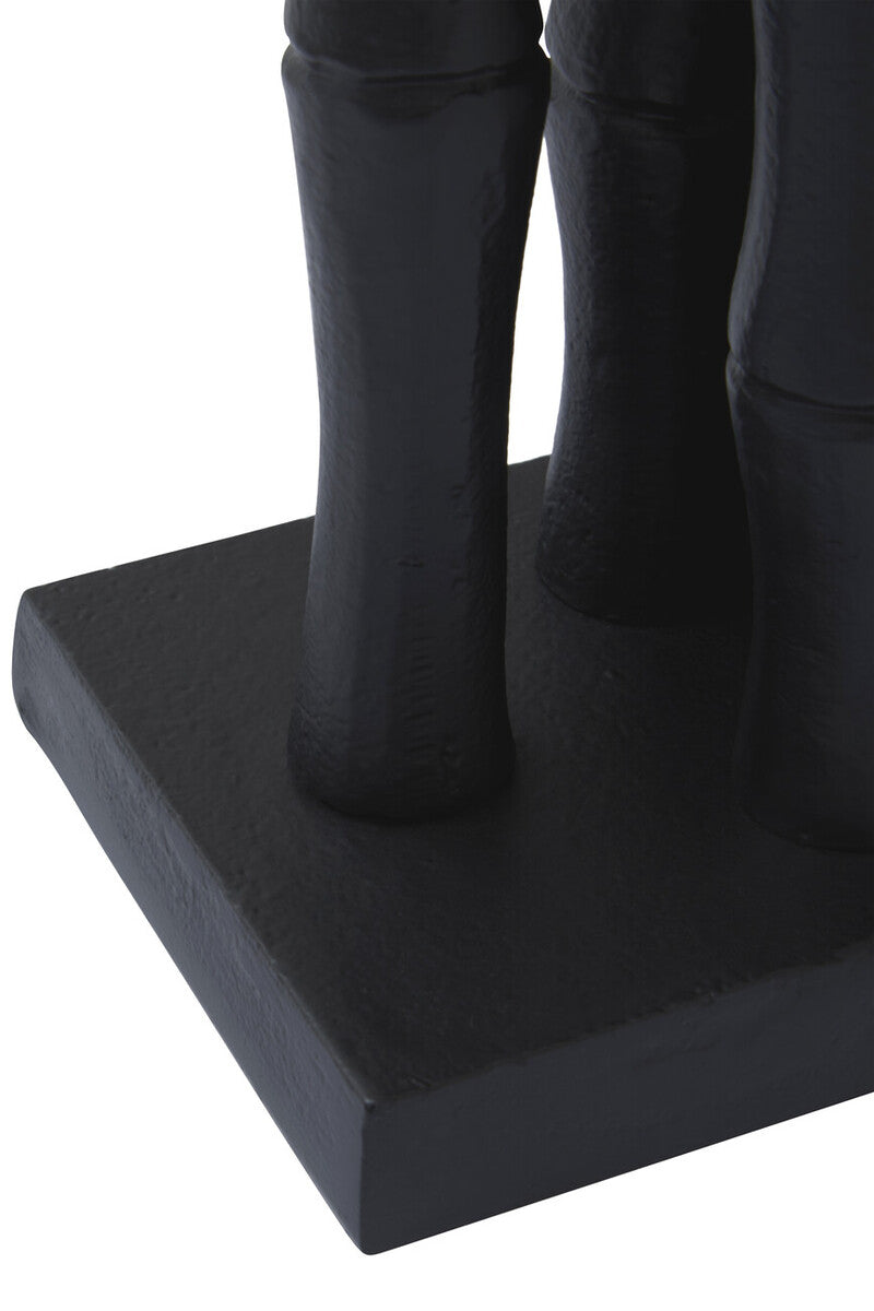 Orsina Hiba Black Bamboo Effect Bookends | Set of 2 Weighted Stands
