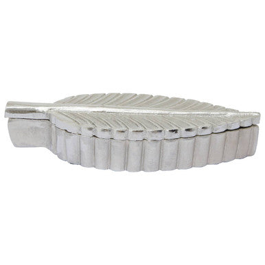 Orsina Prato Silver Plume Decorative Trinket Box for Jewelry