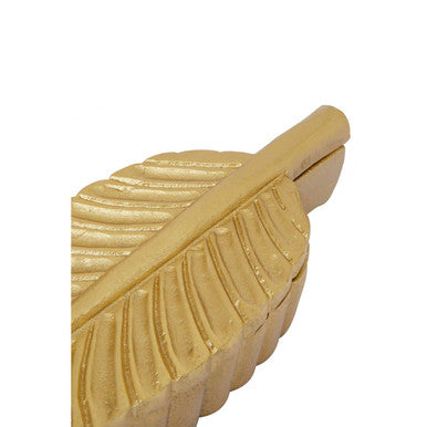 Orsina Prato Gold Plume Decorative Box – Sculptural Jewelry Storage