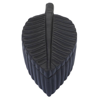 Orsina Prato Black Plume Box – Sculptural Feather Decorative Storage