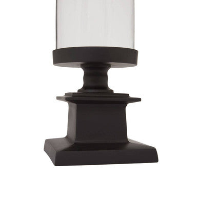 Orsina Ryley Black Candle Holder – Modern Glass Pillar Centerpiece