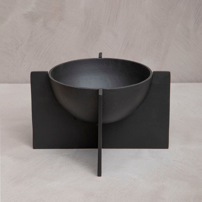 Orsina Hapax Matte Black Decorative Bowl | Modern Minimalist Decor