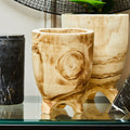 Orsina Arlo Large Wooden Planter – Handcrafted Footed Natural Wood